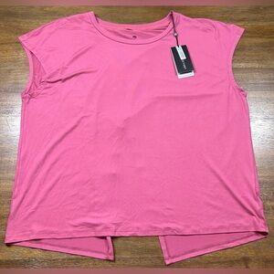 Trajectory Women’s Size XL Pink Activewear Open Back Shirt